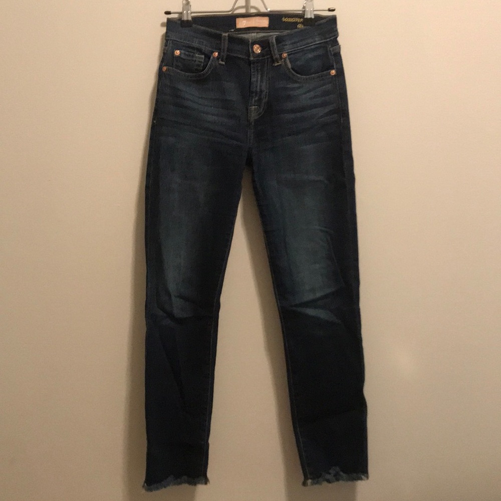 7FAM b(air) Roxanne Ankle Jeans with Frayed Hem